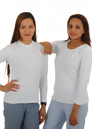 Undershirts long sleeves - high long neck